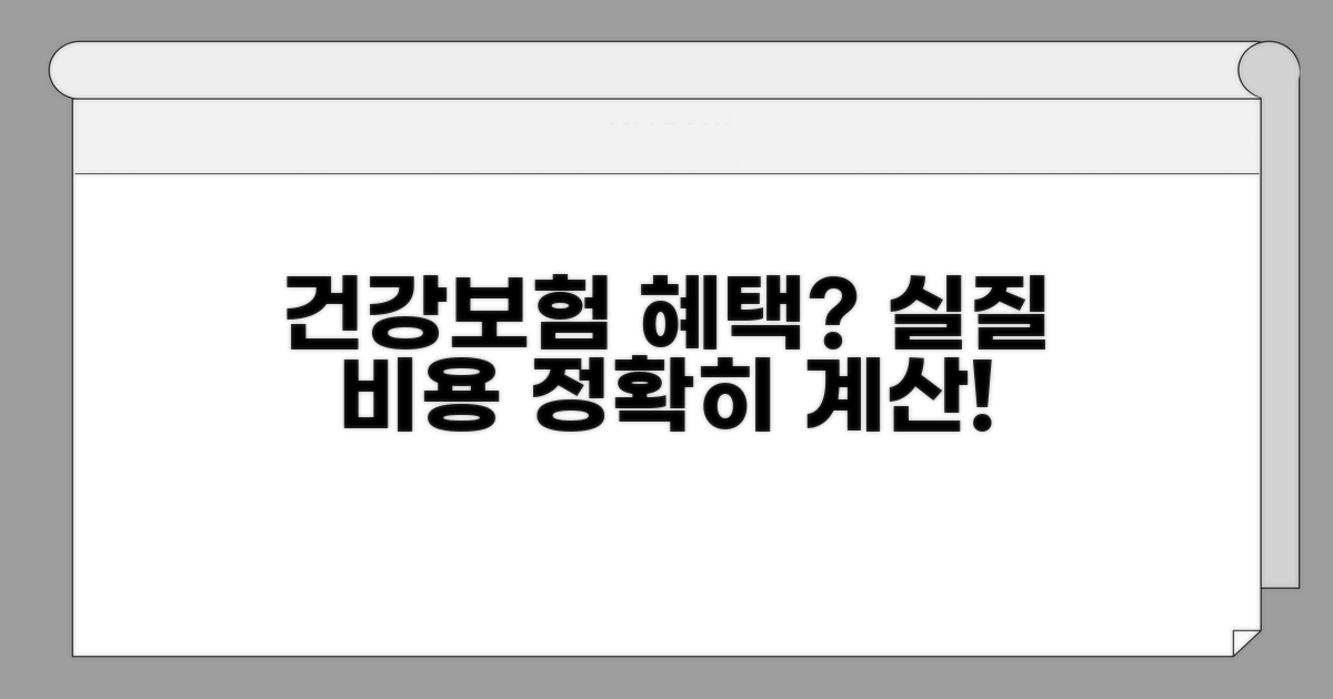 건강보험 적용 여부와 실질 비용 계산