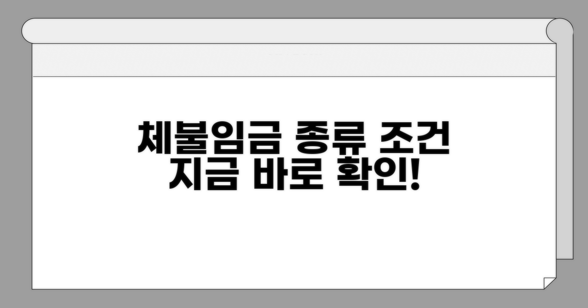 체불 임금 종류와 지급 조건