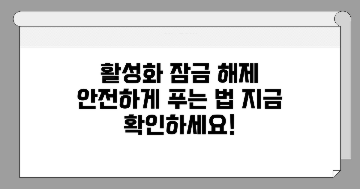 활성화 잠금 해제, 안전한 방법은?