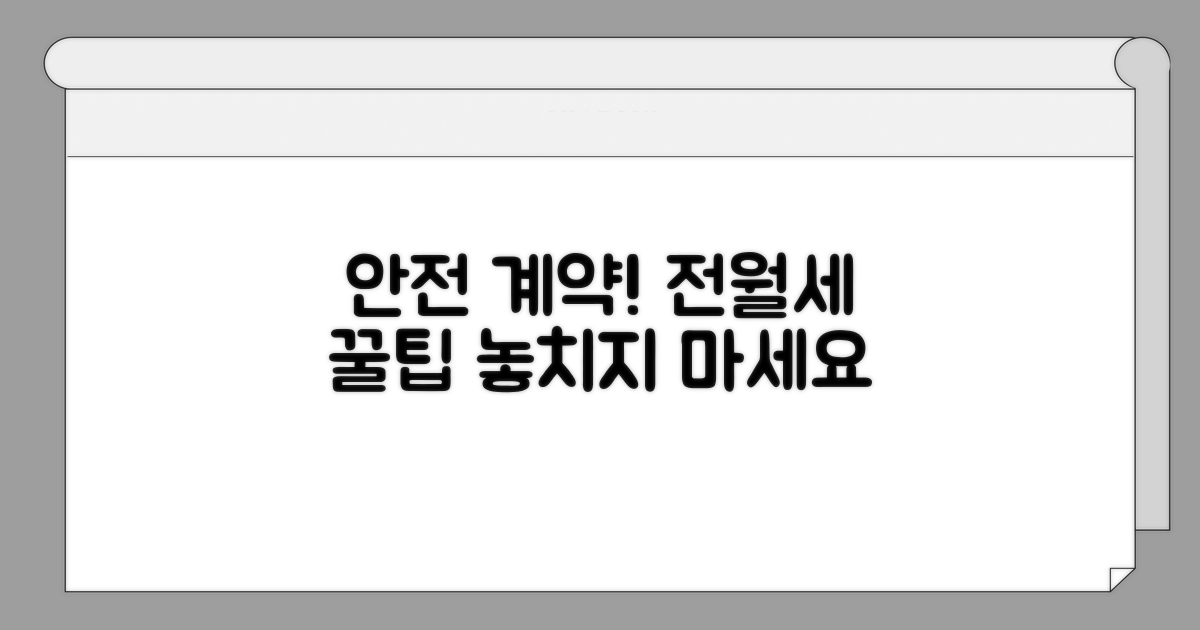 안전한 전월세 계약 팁