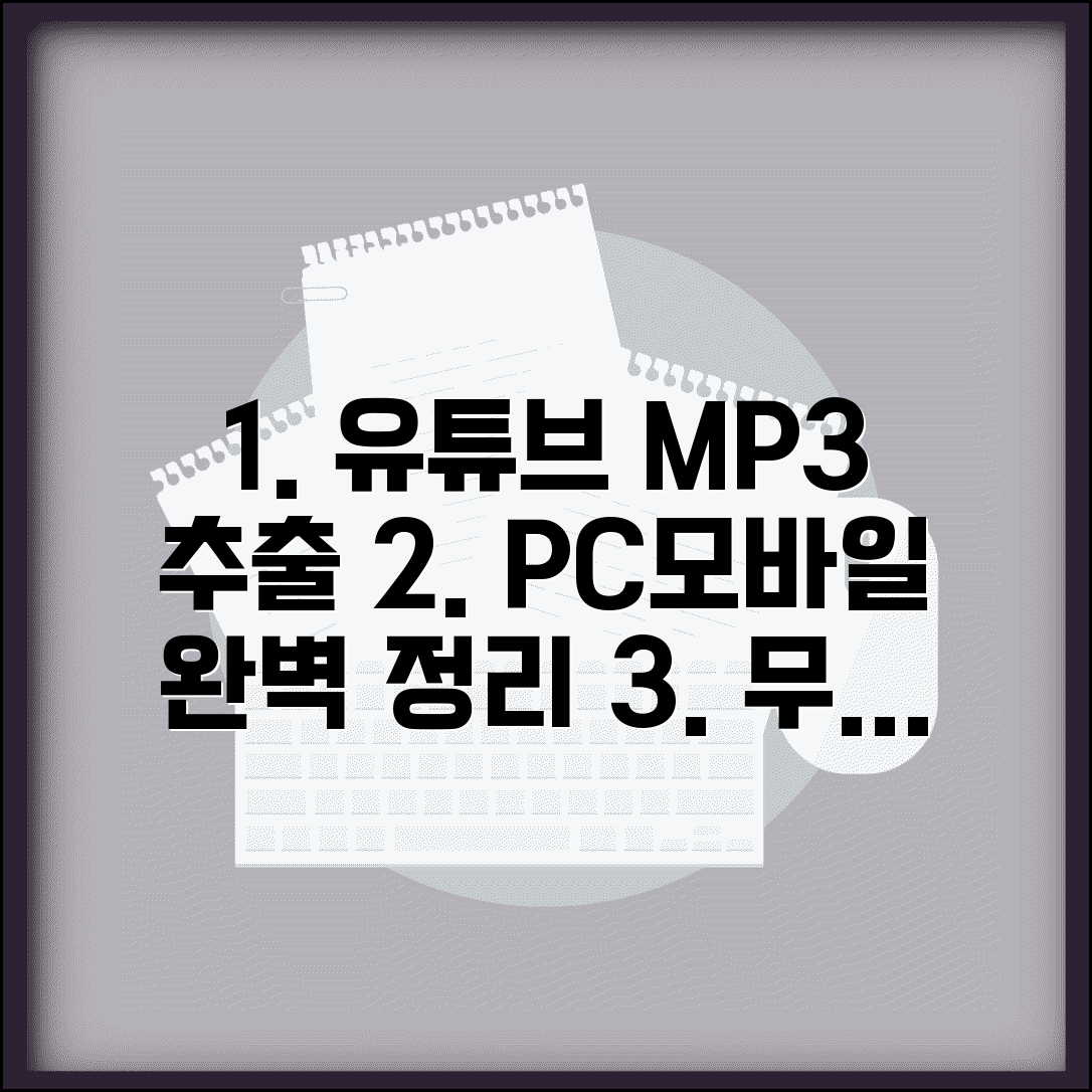 유투브 동영상 MP3 추출 프로그램 | PC/모바일 추천 앱 및 사용법 완벽 정리