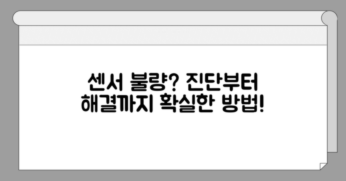 센서 불량 증상과 진단 방법