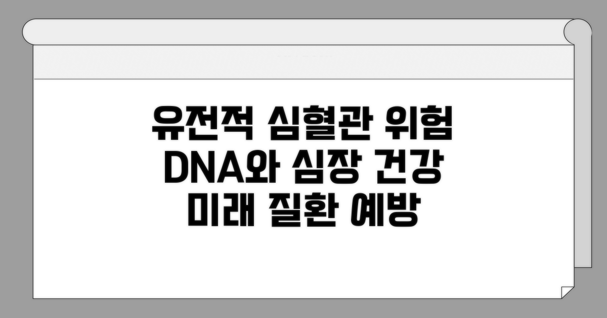 심혈관 위험, 유전적 요인 집중 분석