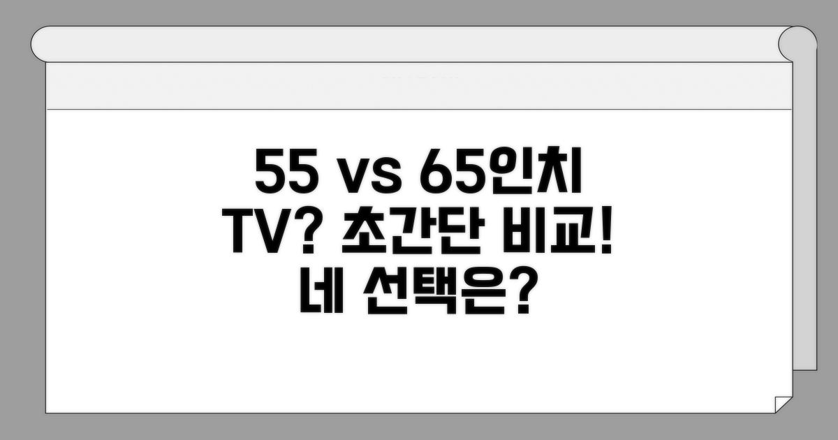 55인치 vs 65인치 TV, 뭐가 좋을까?