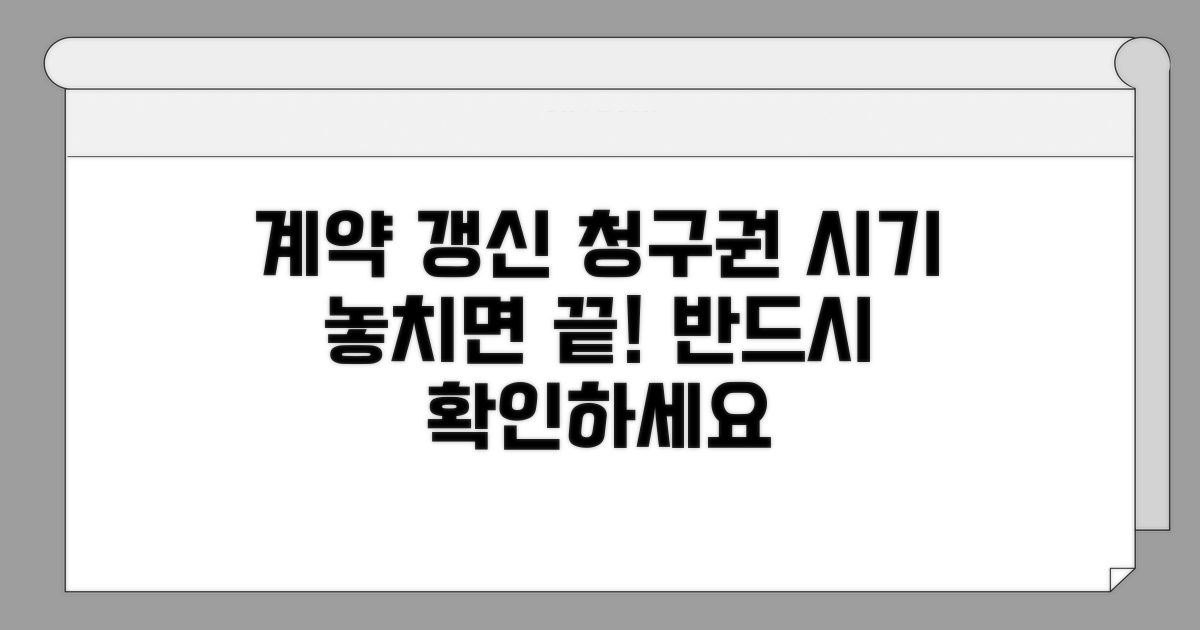 계약 갱신 청구권 행사 시기