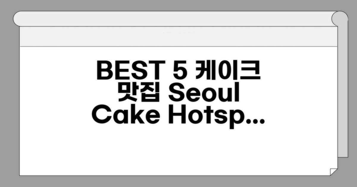 인기 케이크 카페 BEST 5
