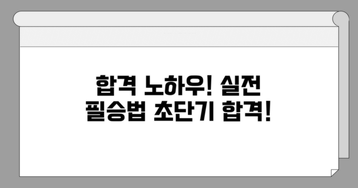 합격생의 실전 학습 노하우