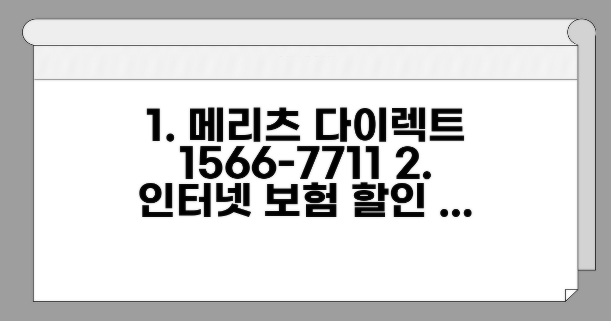 메리츠화재 다이렉트 전화번호 1566-7711 | 메리츠손보 인터넷 자동차보험 할인 및 상담 총정리