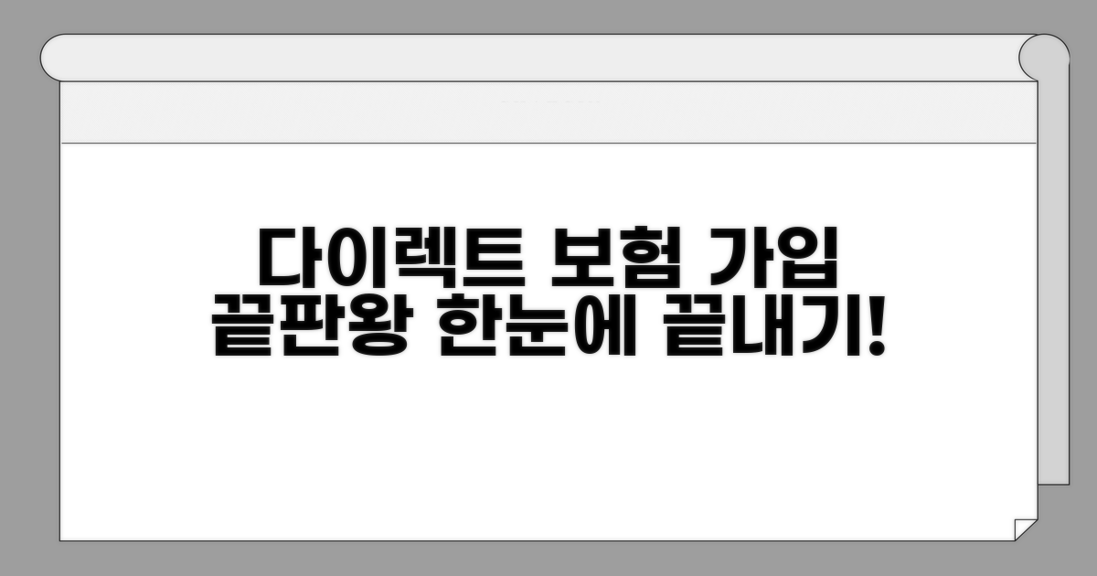 다이렉트 보험 가입 절차 총정리