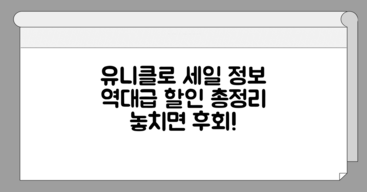 유니클로 온라인 할인 정보 총정리