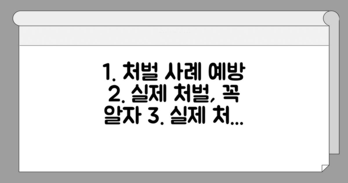 실제 처벌 사례와 예방책