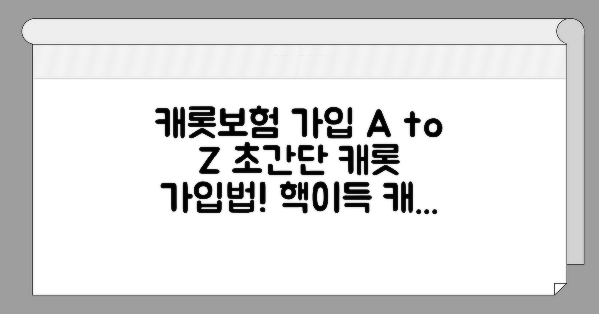 캐롯자동차보험 가입 방법