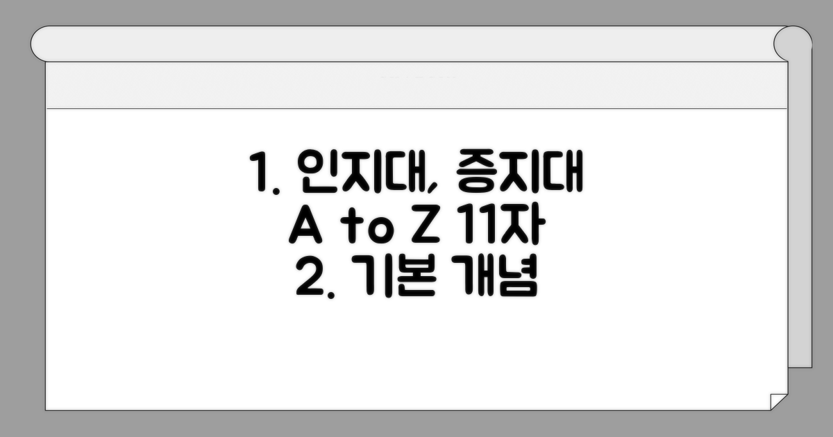 인지대 증지대 기본 개념 잡기