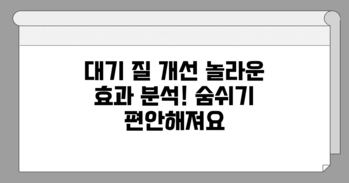 대기환경 개선 효과 분석