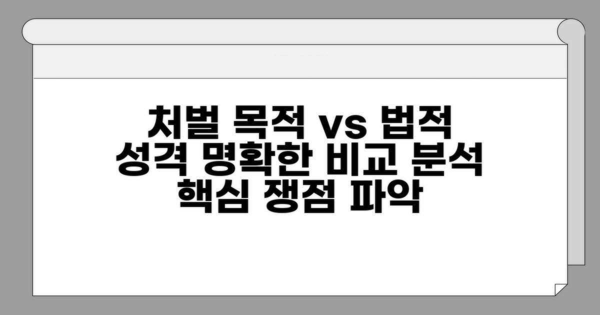 처벌 목적과 법적 성격 비교 분석