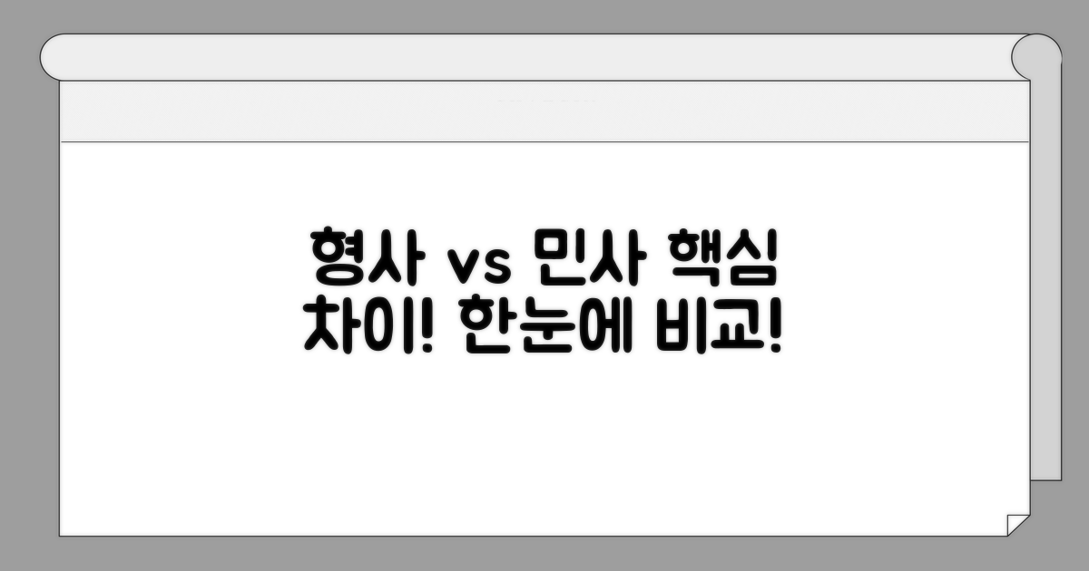 형사 vs 민사, 핵심 차이점 한눈에