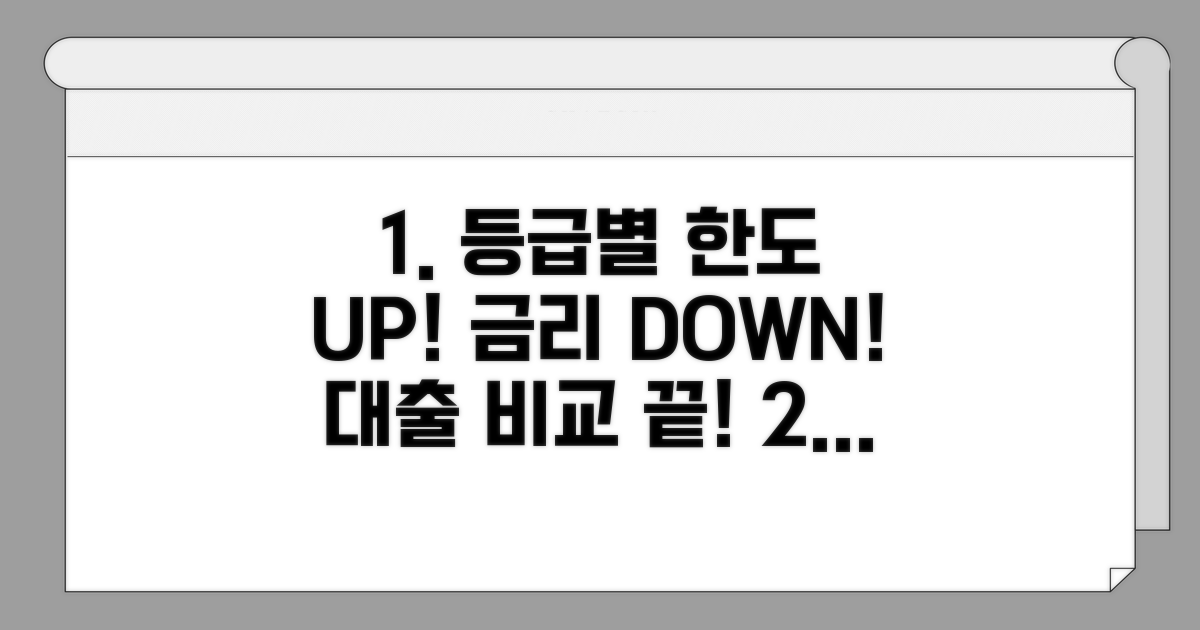 등급별 대출 한도 및 금리 비교