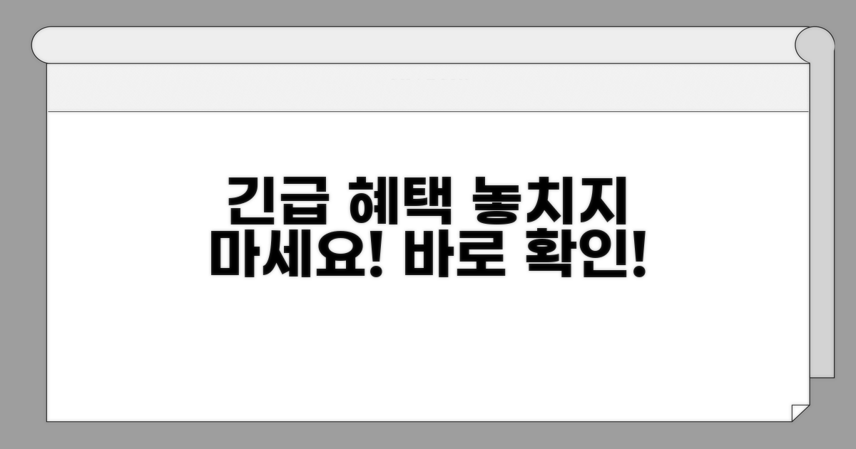 긴급 지원 혜택 자세히 보기