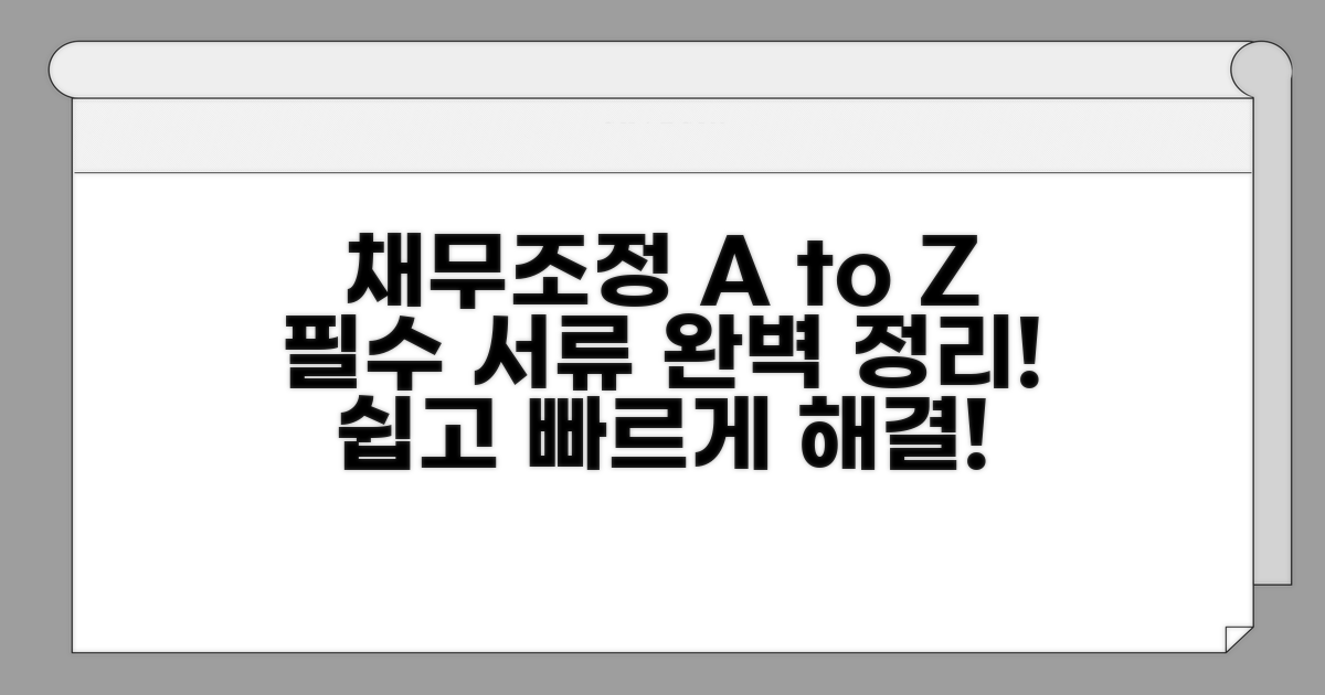 채무조정 절차와 필요 서류