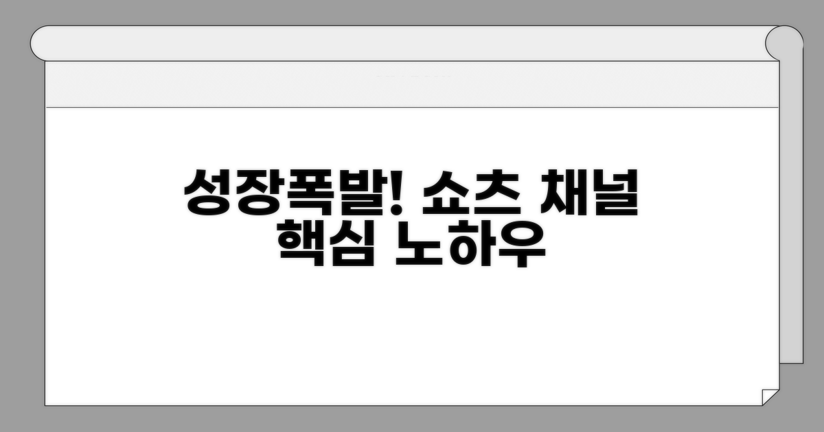 꾸준한 성장! 쇼츠 채널 운영 노하우