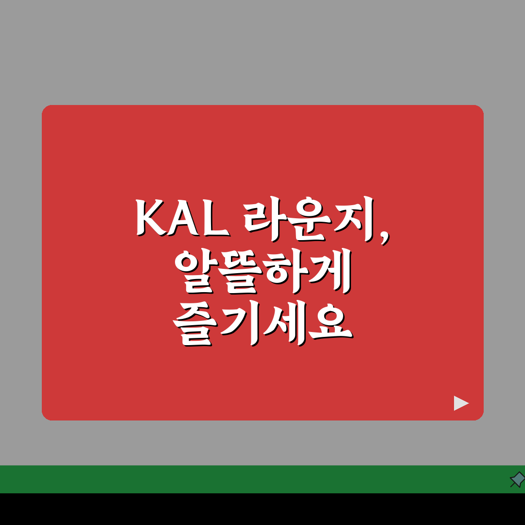 현대카드 더블랙 KAL라운지 이용권, 무료 혜택 완벽 분석